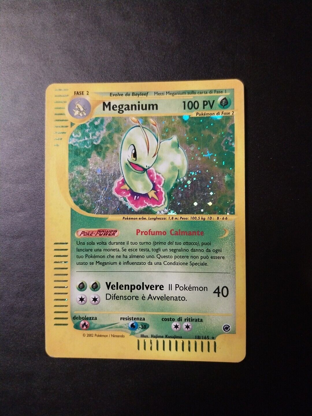 Pokemon Card - Meganium - Holo - Expedition - Ita - Excellent -18/165