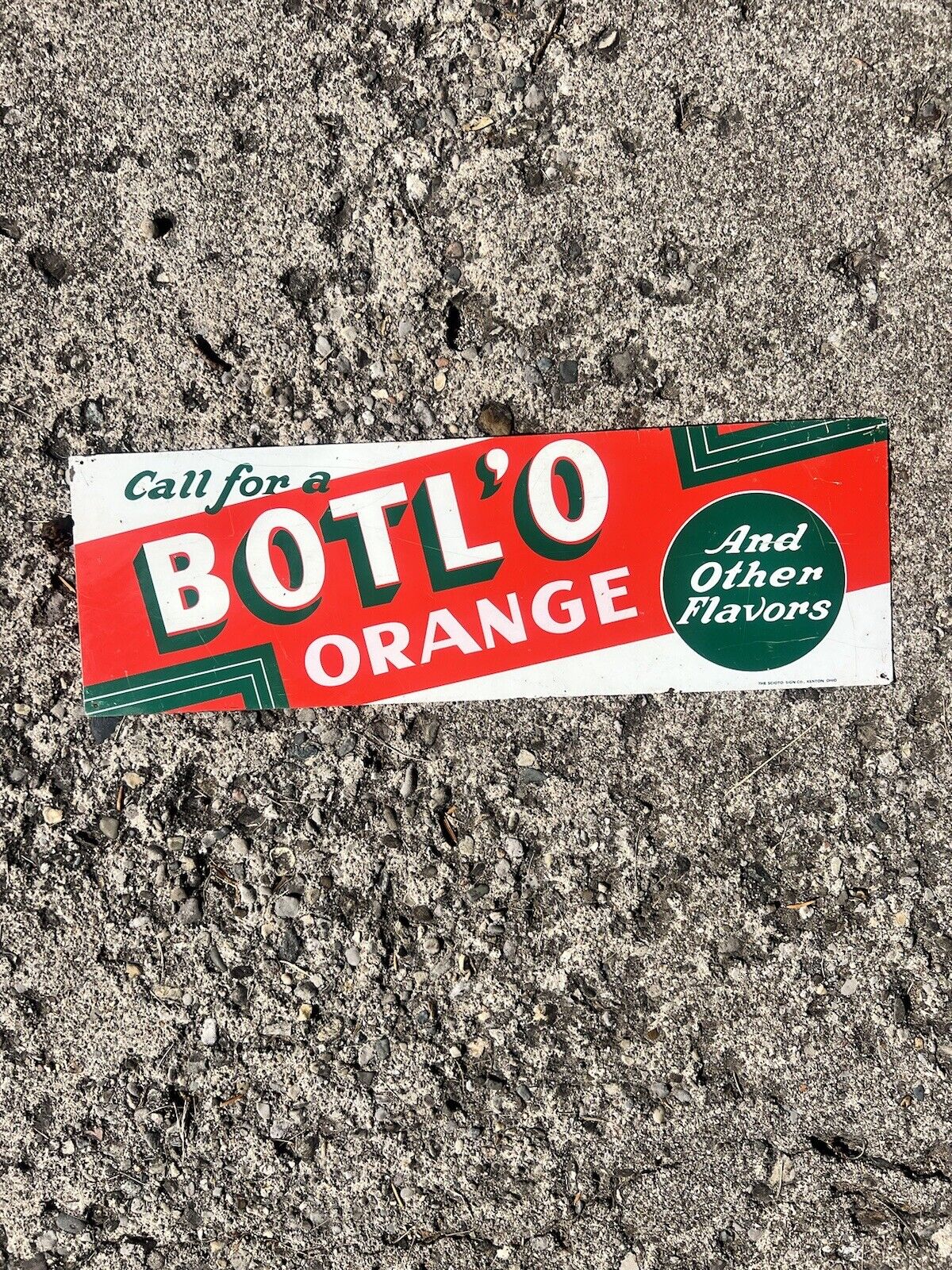 Botl’o Orange Vintage Soda Sign