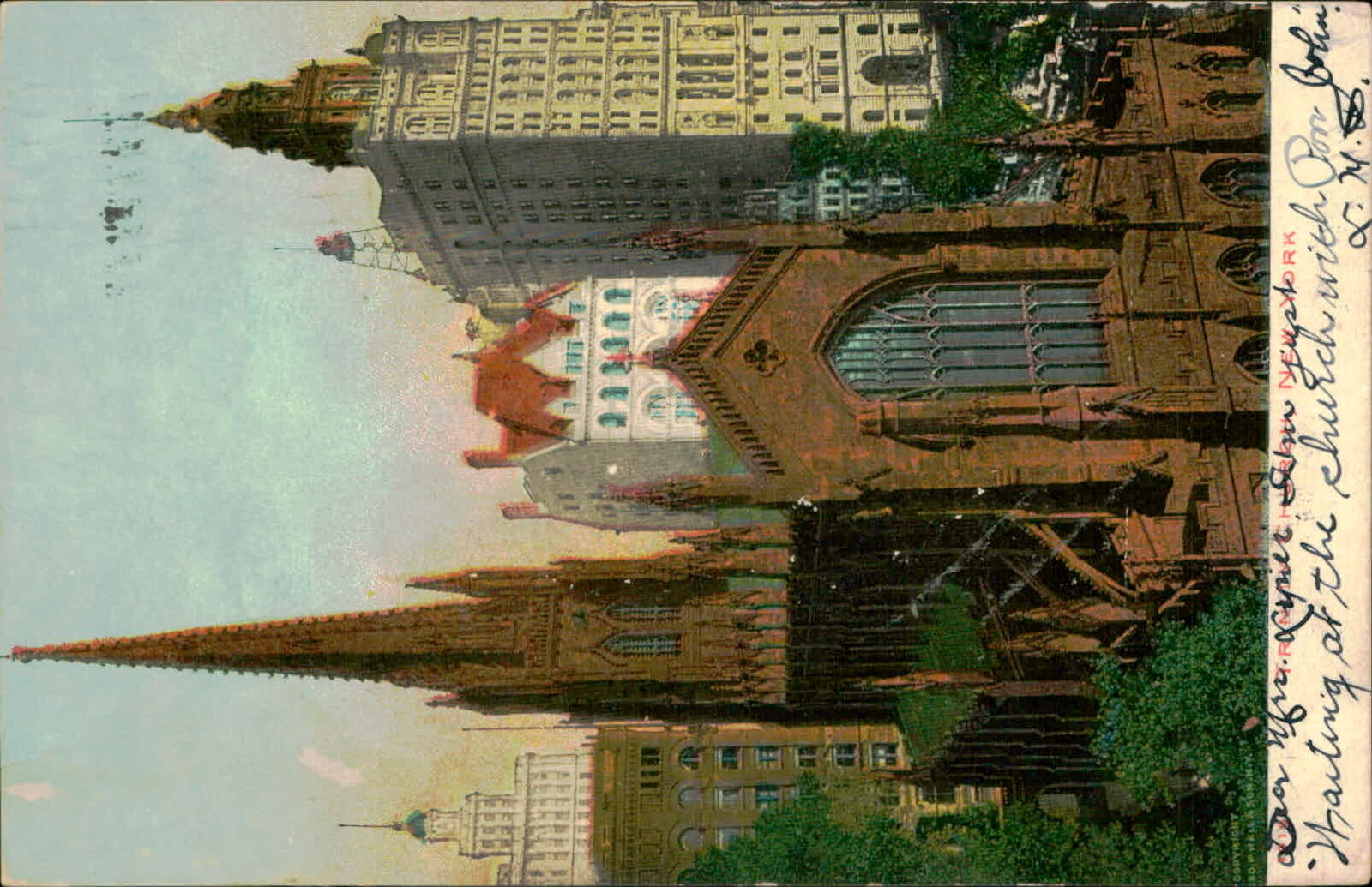 Postcard: Church New York
