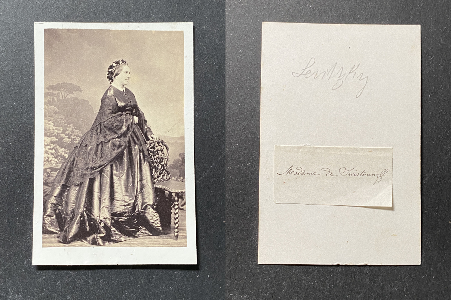 Levitsky, Madame de Swistounoff, circa 1860 vintage cdv albumen print - Monsieur