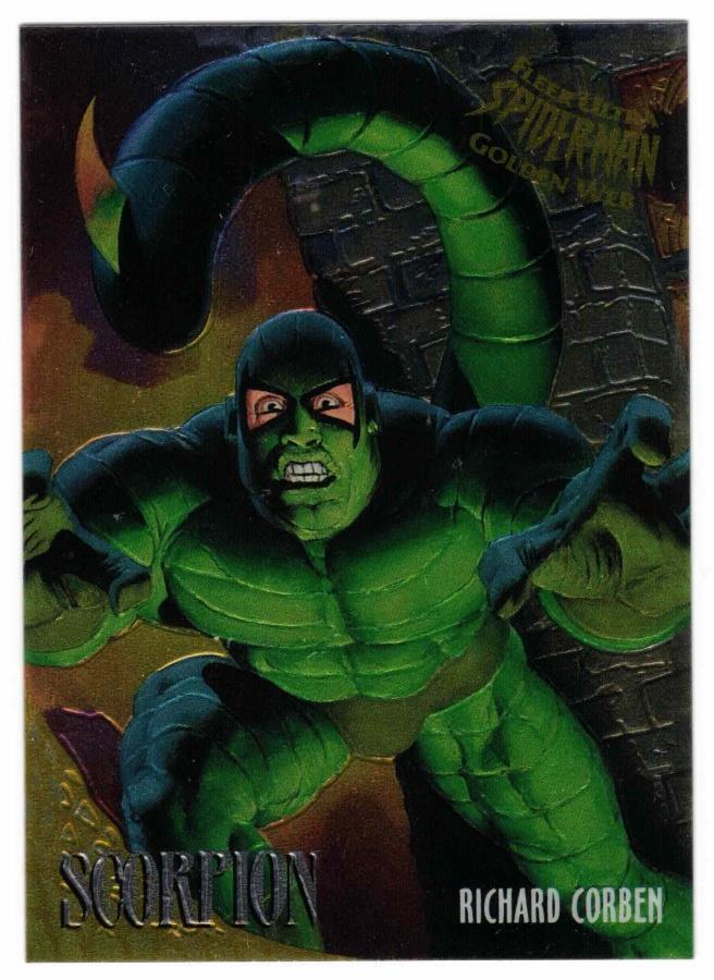 Fleer Ultra Spider-Man 1995 Scorpion Golden Web #6 Insert Card. Marvel