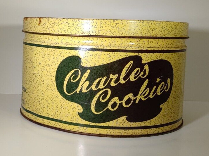 Vintage Charles Cookies Tin Can