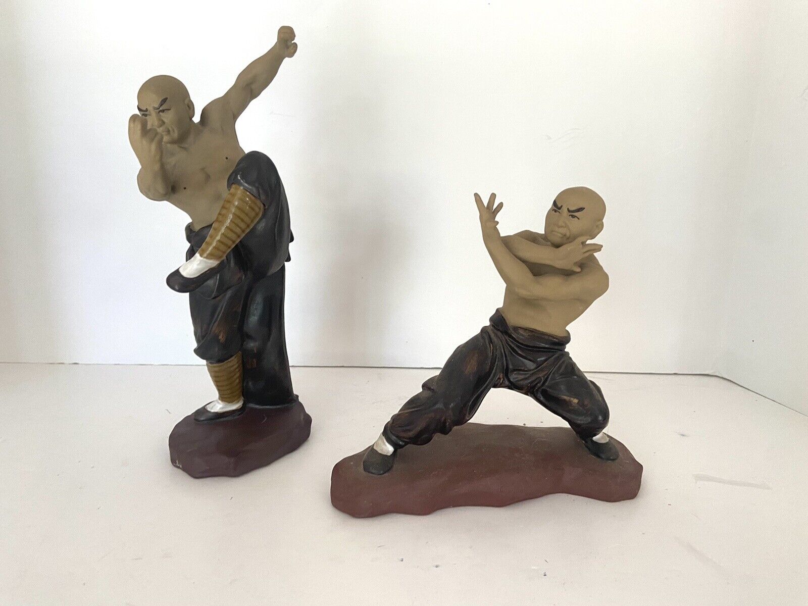 Vintage Chinese Kung Fu Shaolin Monk Mudman Martial Art Figurines, 6\