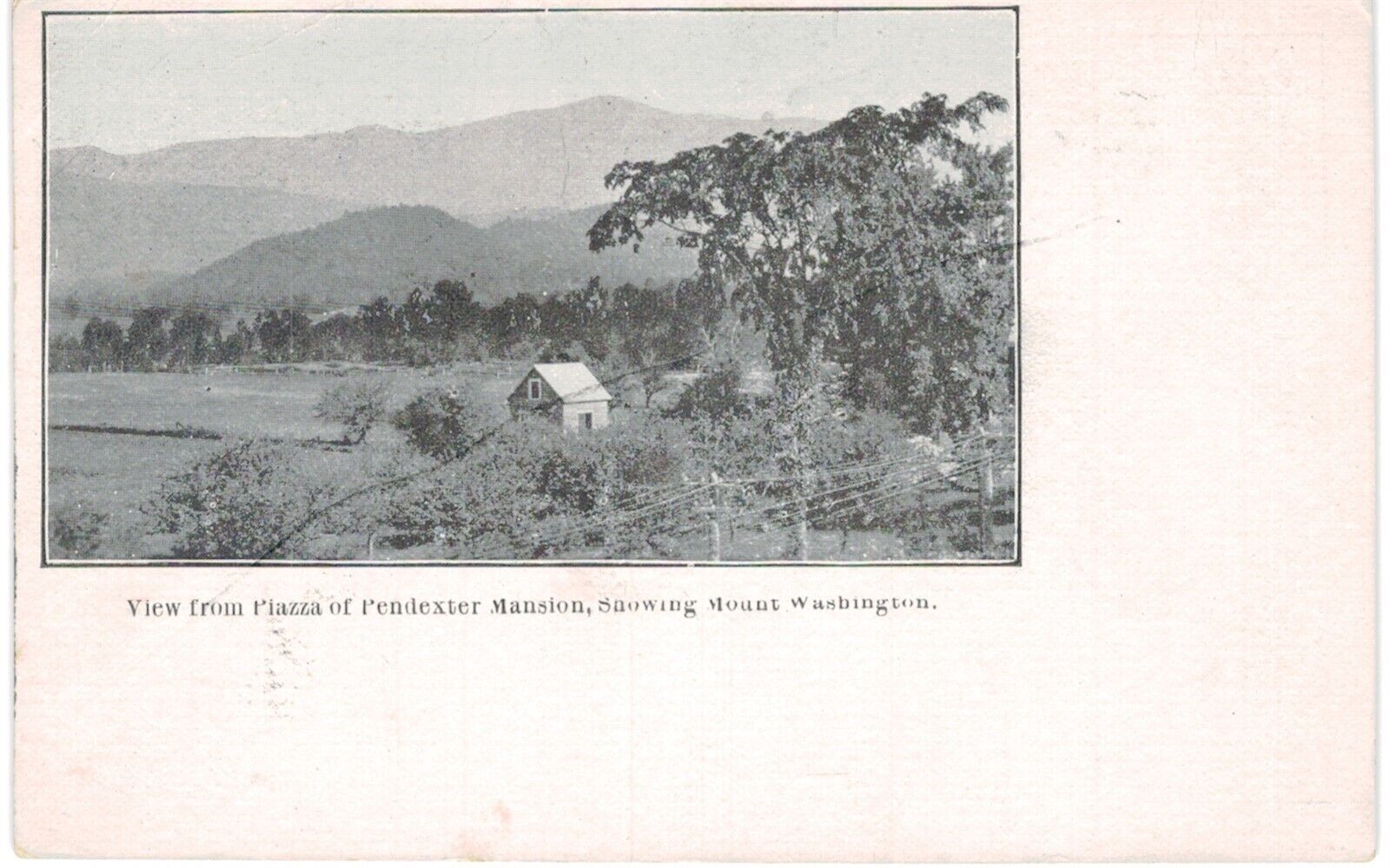Intervale View Of Mount Washington From Pendexter Mansion 1905 NH 