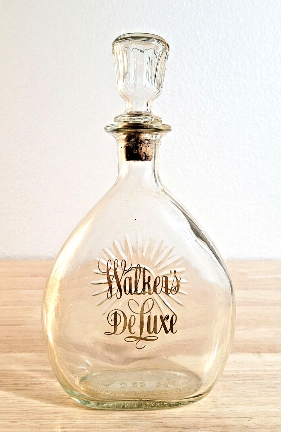 *RARE* 1953 Hiram Walker DeLuxe Bourbon Elegant Hospitality Gift Decanter Bottle