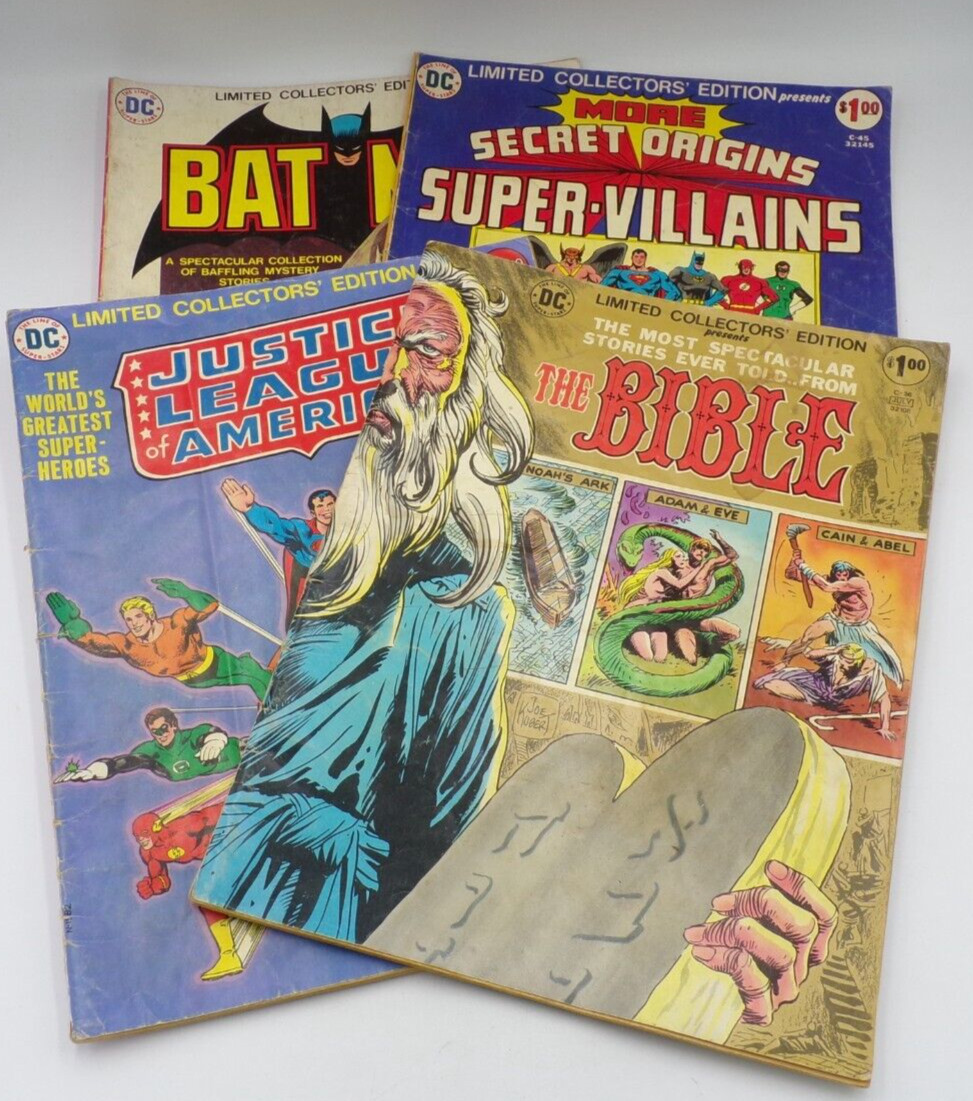 DC Limited Collectors Edition Lot of 4 Bible Justice League Batman Super Villian