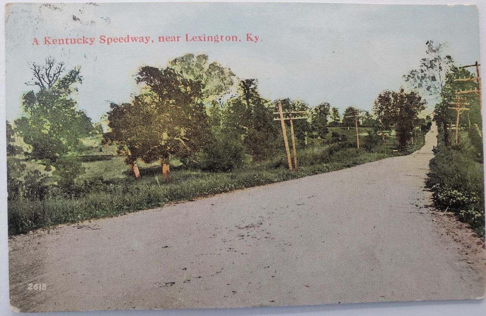 Lexington, KY Kentucky A Kentucky Speedway - dirt road 1909 Antique Postcard Y42