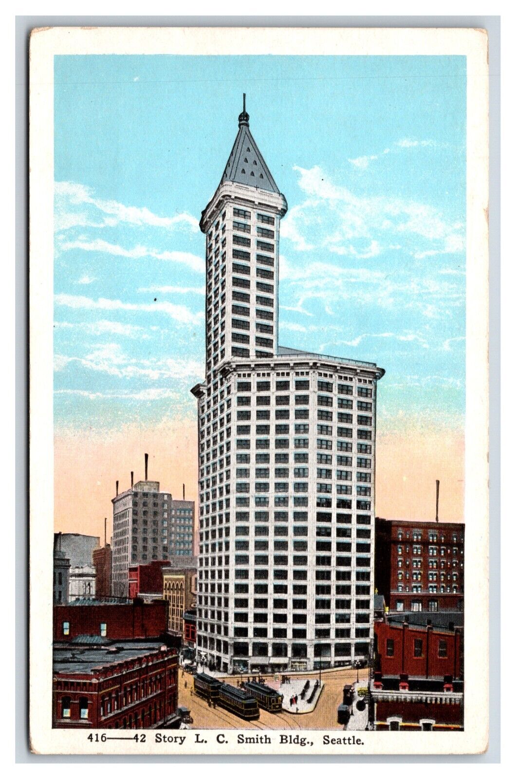 Smith Tower Building Seattle Washington WA UNP WB Postcard V18