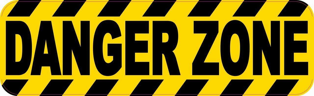 10in x 3in Danger Zone Magnet Car Truck Vehicle Magnetic Sign