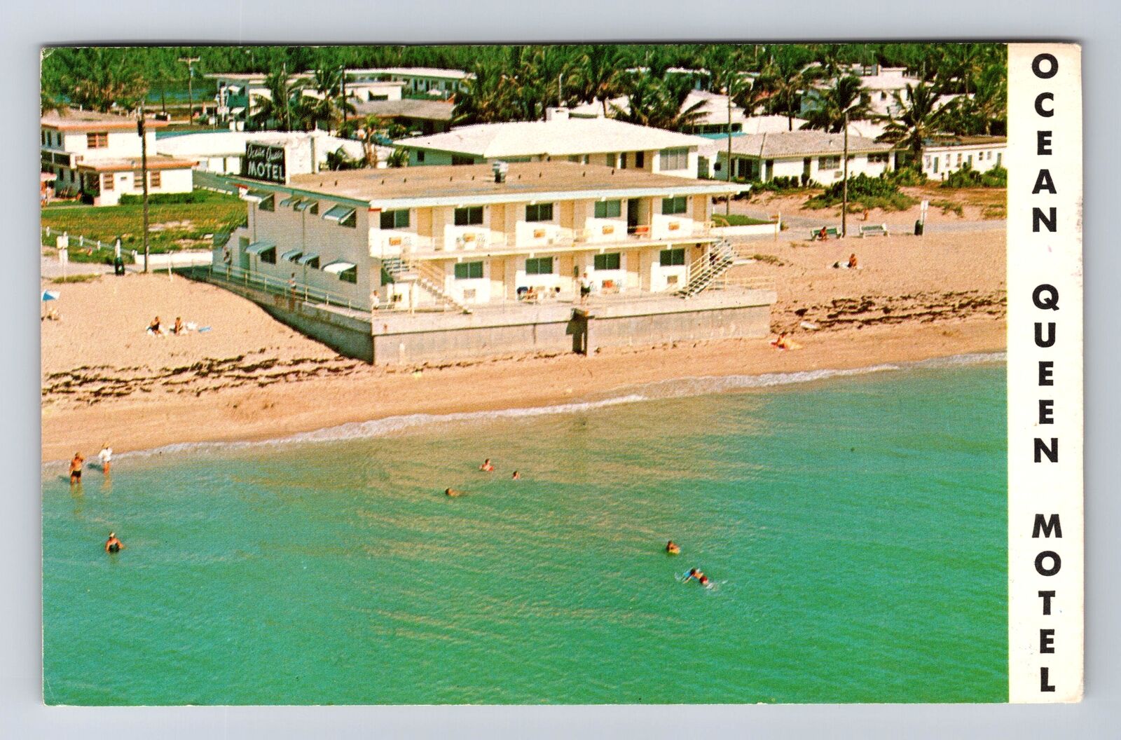Holly Beach FL-Florida, Ocean Queen Motel Apts, Advertising Vintage Postcard