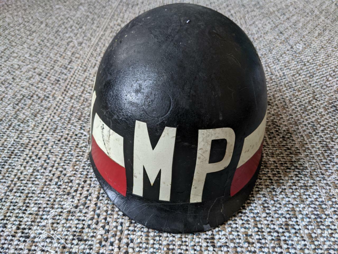 1970s vintage VIETNAM helmet MILITARY POLICE decals FIBERGLASS army 6th AIR MP