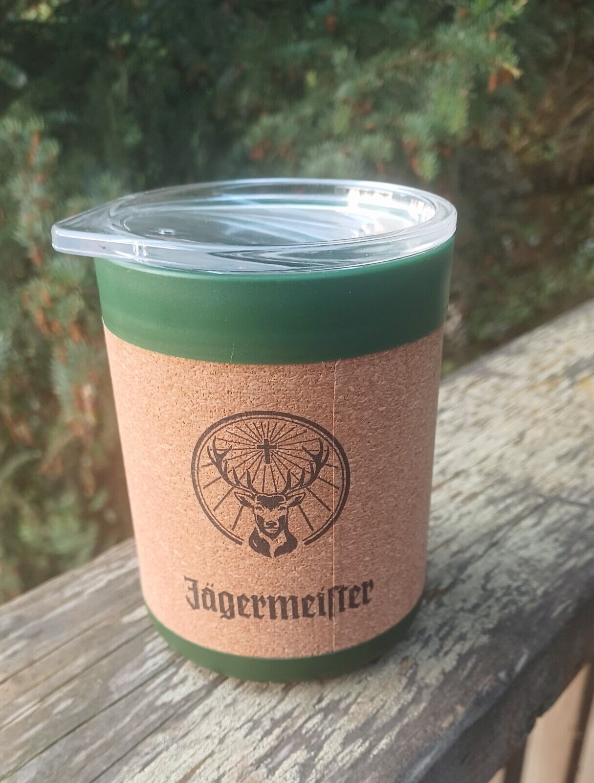 Jagermeister Insulated cork Tailgate & Travel 10 oz. Cup Mug with Lid & coasters