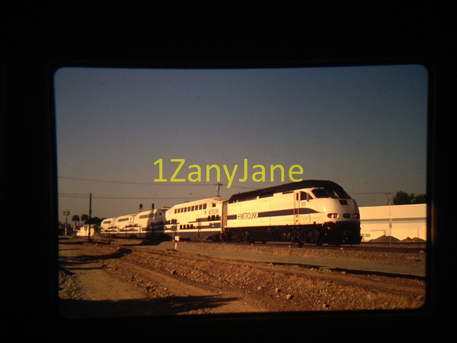7S05 TRAIN SLIDE Railroad 35MM Photo METROLINK 891 ORANGE CALIFORNIA 5-7-10