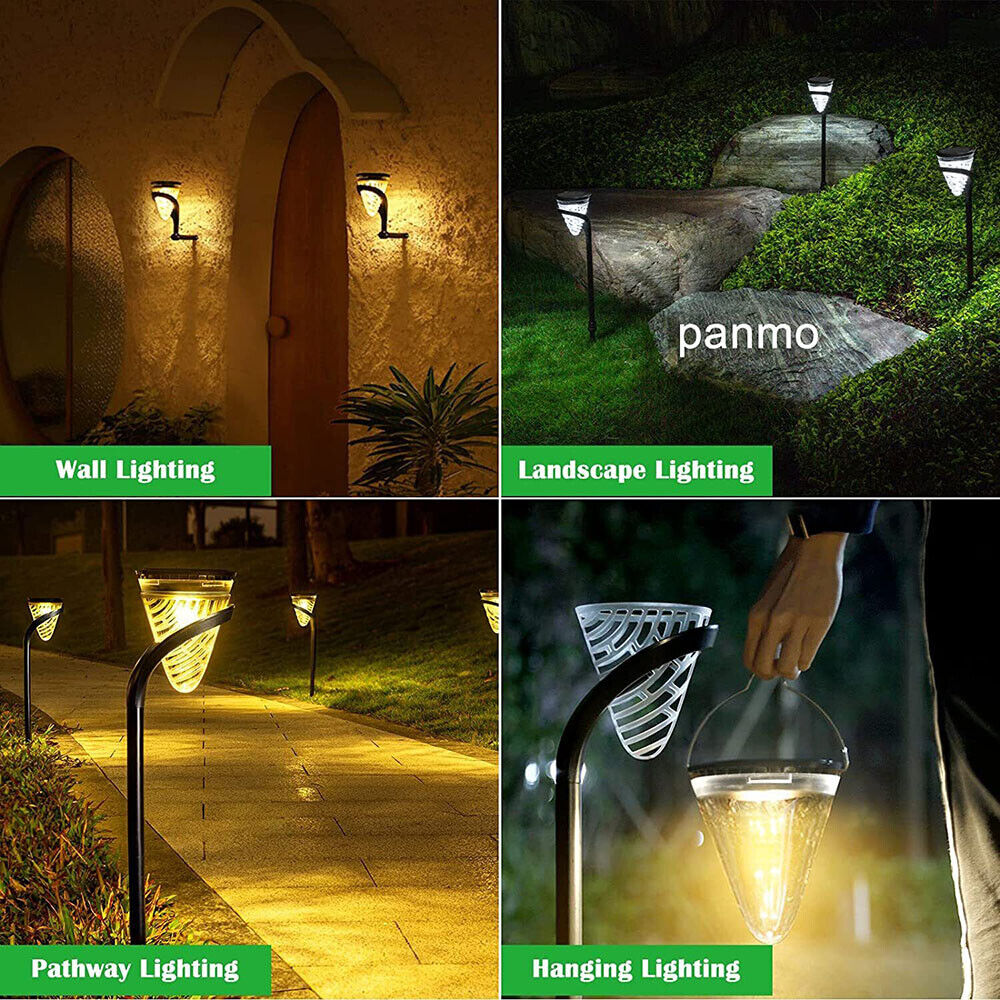 2X 30INCH Solar Power LED light Lawn Lamp Outdoor Waterproof Garden deck light
