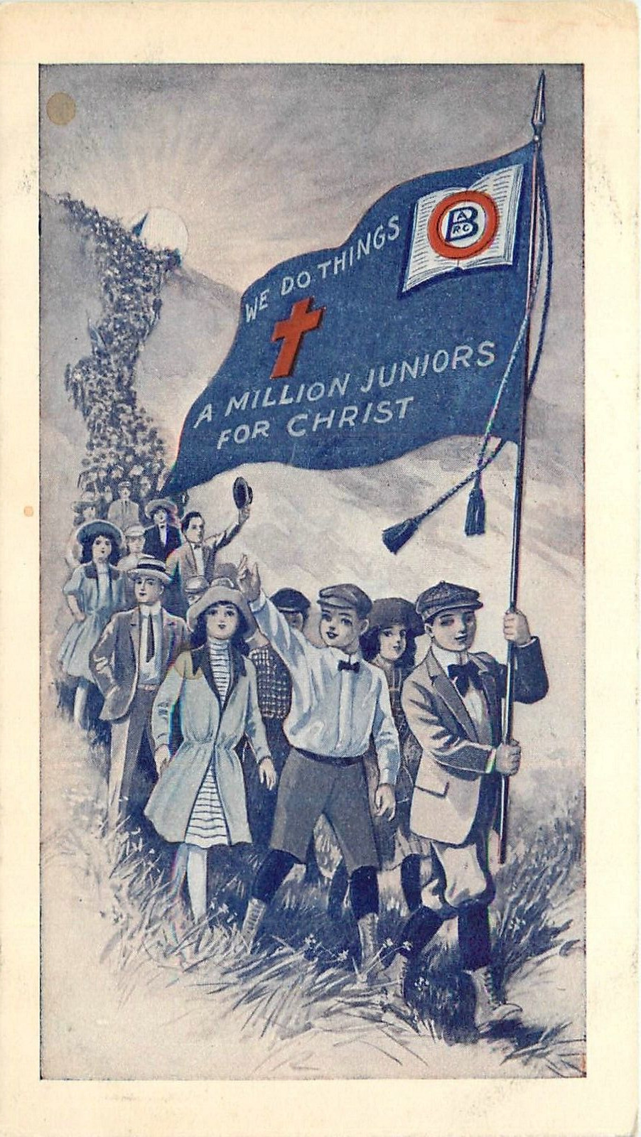 Postcard C-1910 Juniors for Christ Red Cross Religion advertising TP24-793