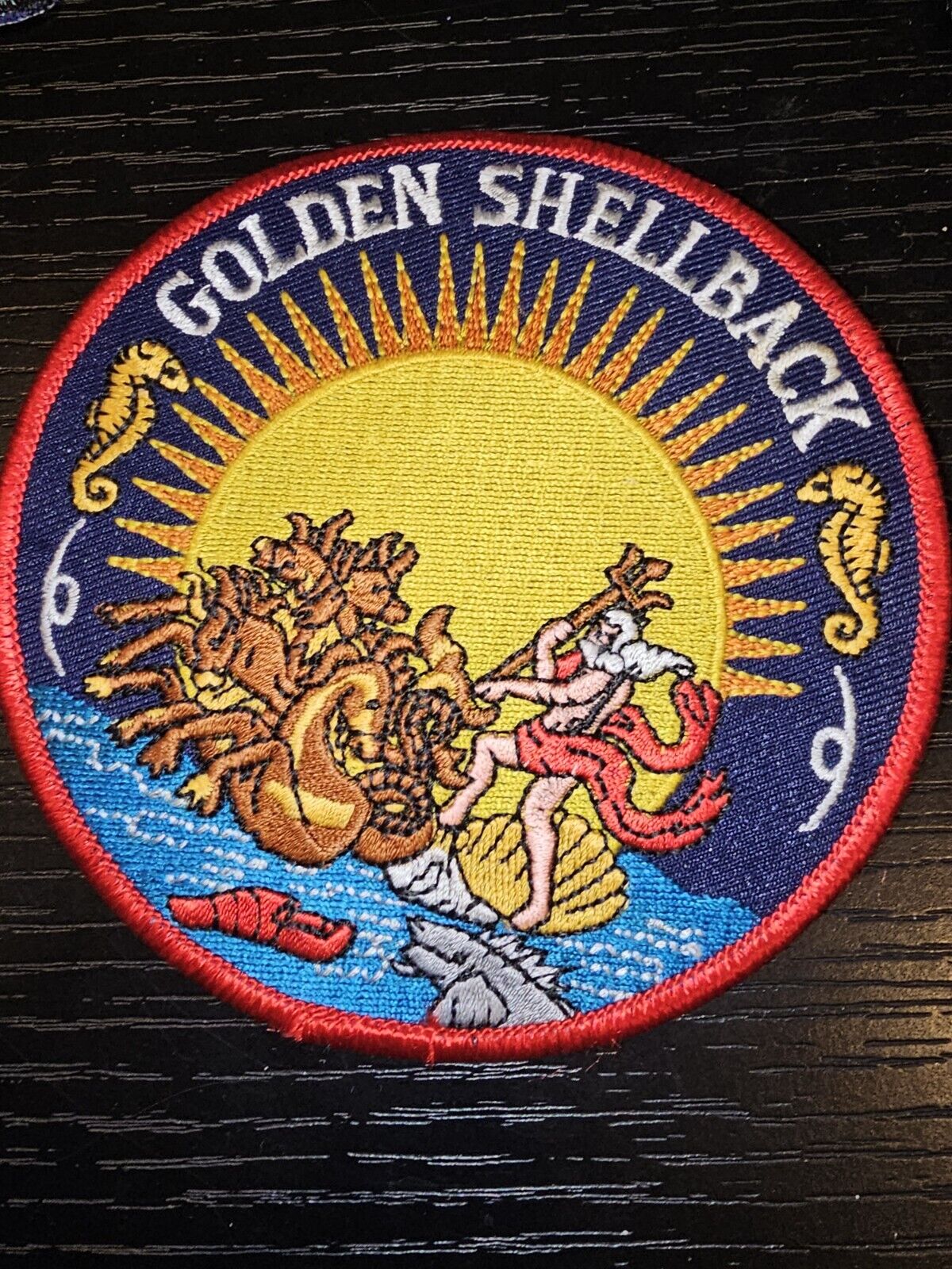 1960s 70s USN Navy Cold War Vietnam Era Golden Shellback Equator Patch L@@K