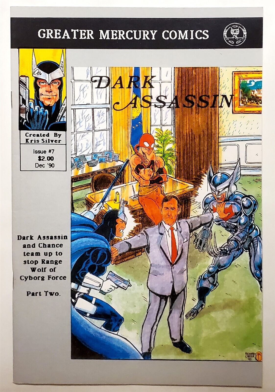 Dark Assassin Vol. 2 #7 (Dec 1990, Greater Mercury) 6.5 FN+ 