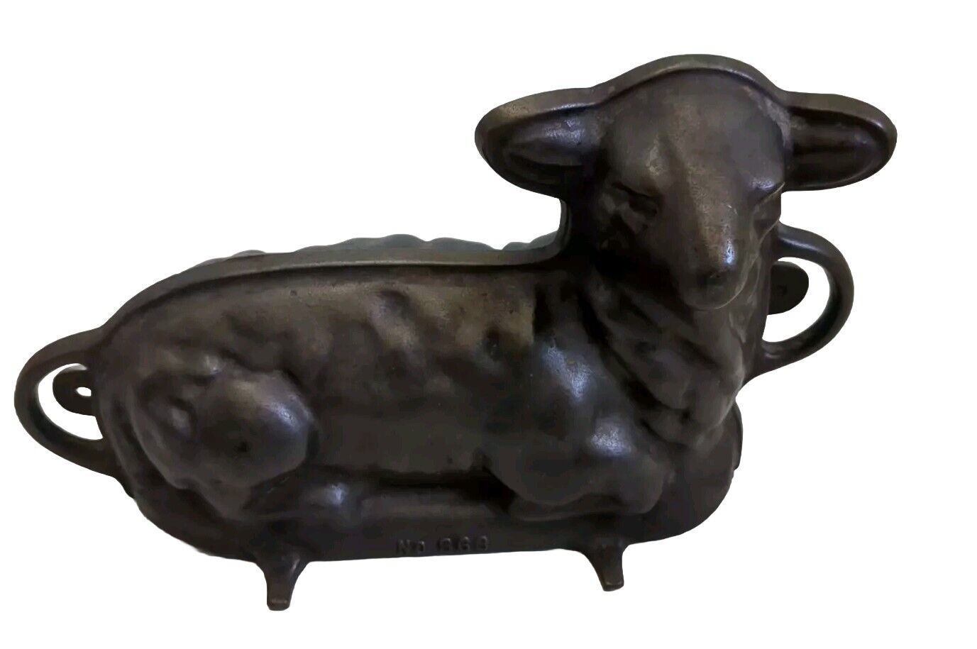 Vintage Griswold Cast Iron Easter Lamb Cake Mold No 866 2 Pieces 921 922