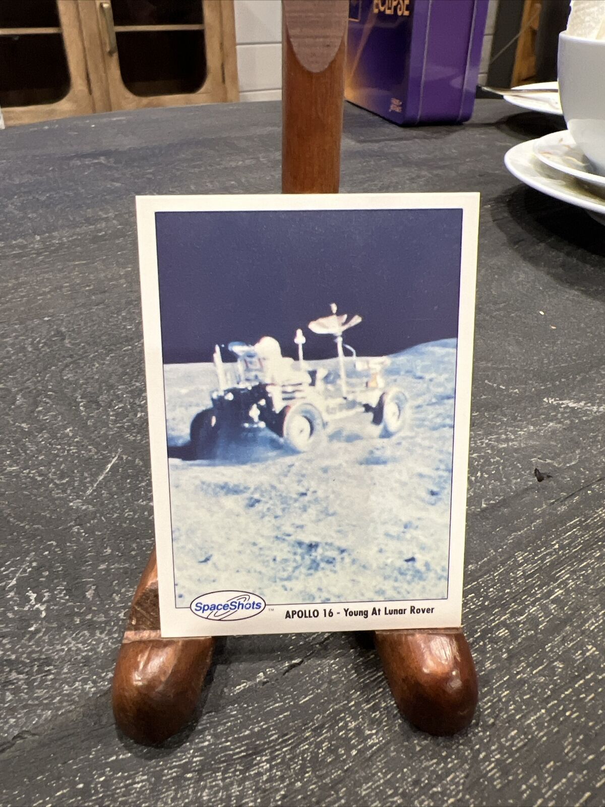 1990 Space Shots Card #0042 Apollo 16 Young At Lunar Rover