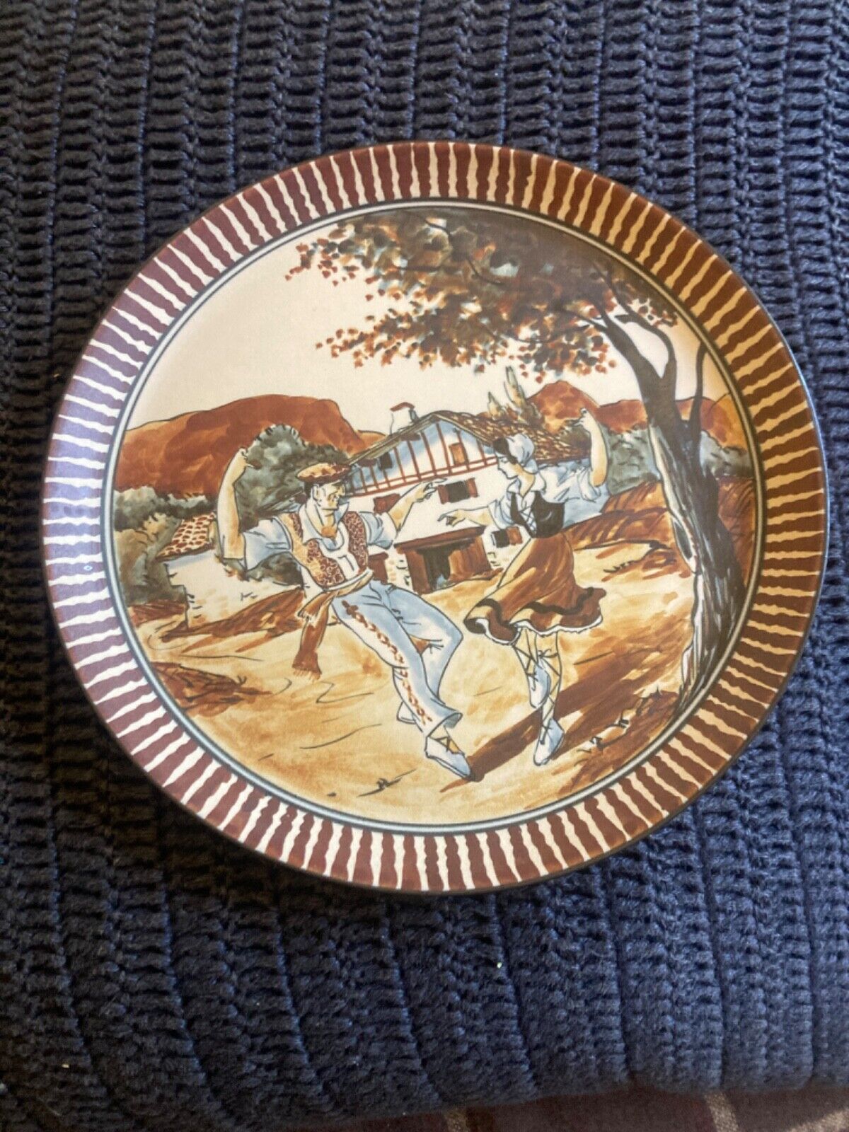 rare Ciboure basque decorative plate- signed R. Fischer and R.Le Corrone