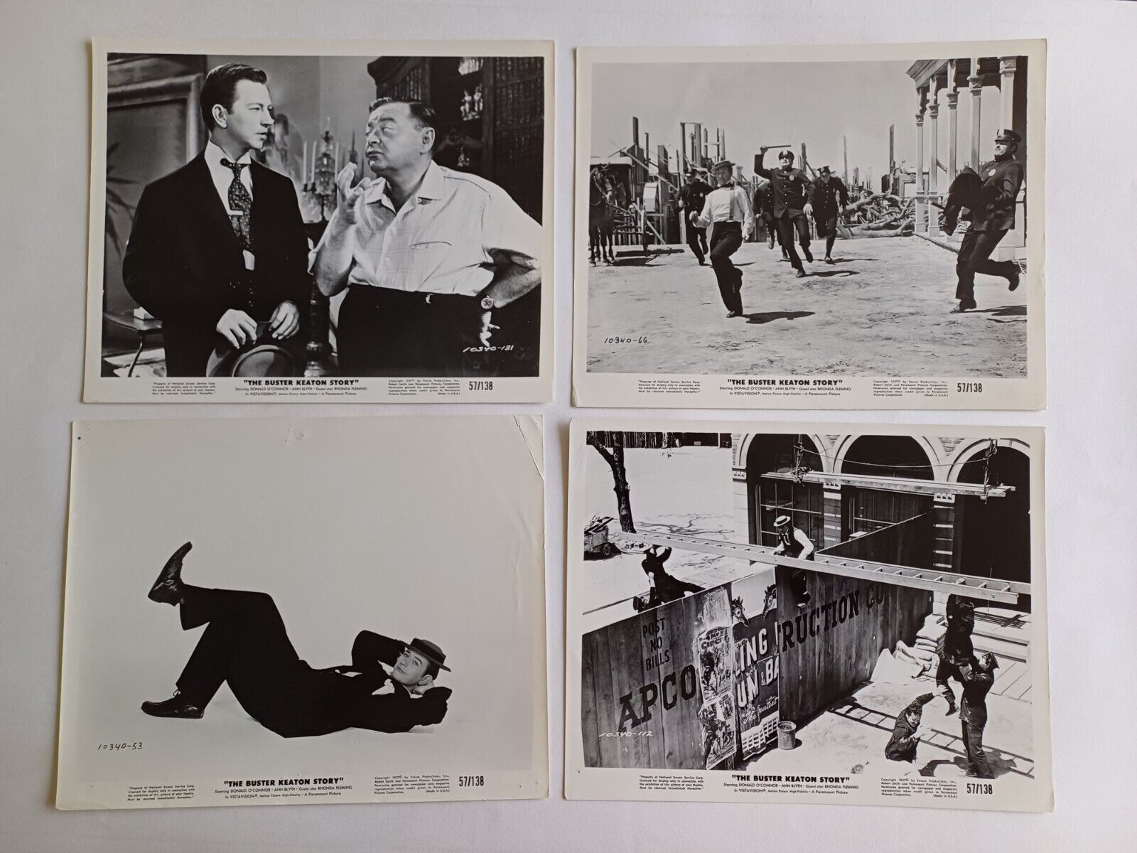 Donald O\'Connor in Buster Keaton Story 4 Rarely Seen Photos Photographs 8x10