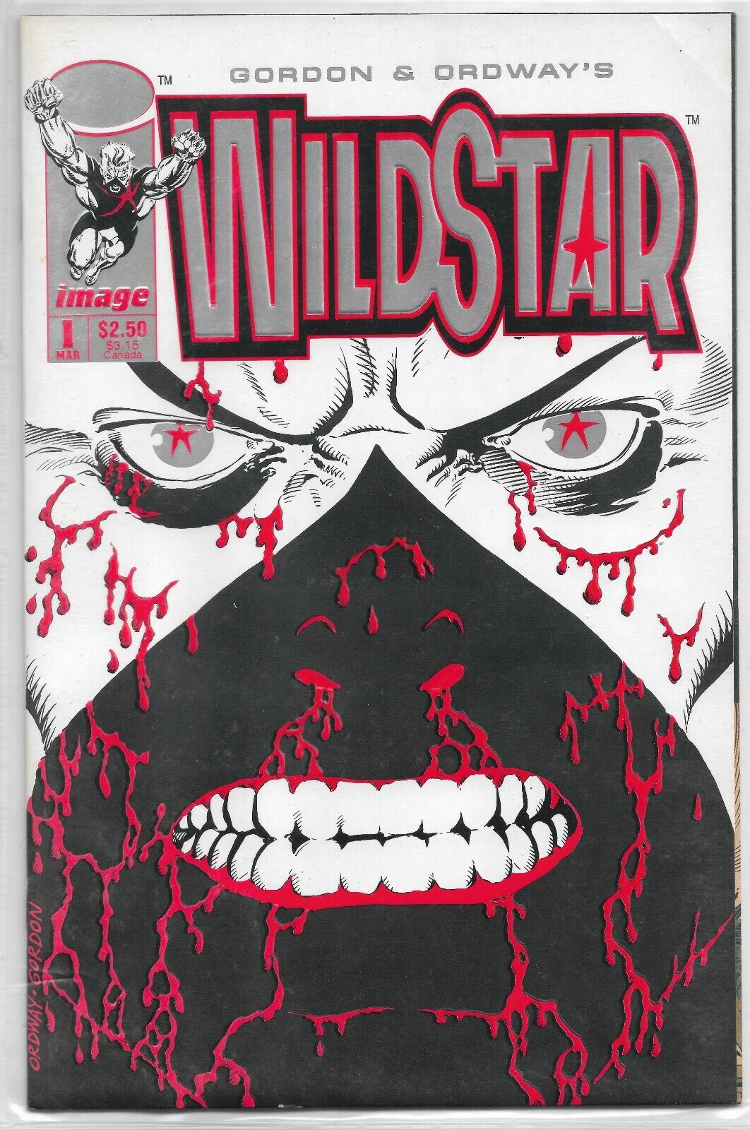 WILDSTAR  #1 - 1993 Image Comics Embossed Silver Foil Cover