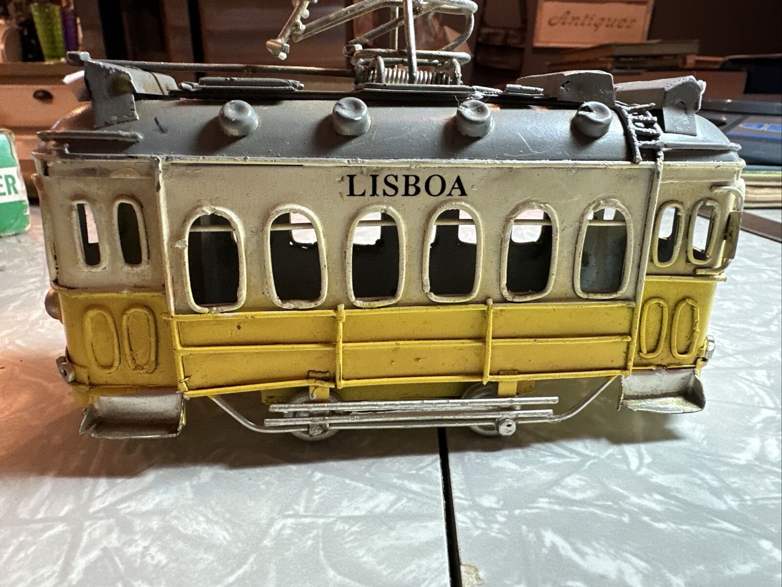 Lisboa Lisbon Street Car Trolley Metal 6.5”Long 2.5”Tall Decorative Portugal HTF