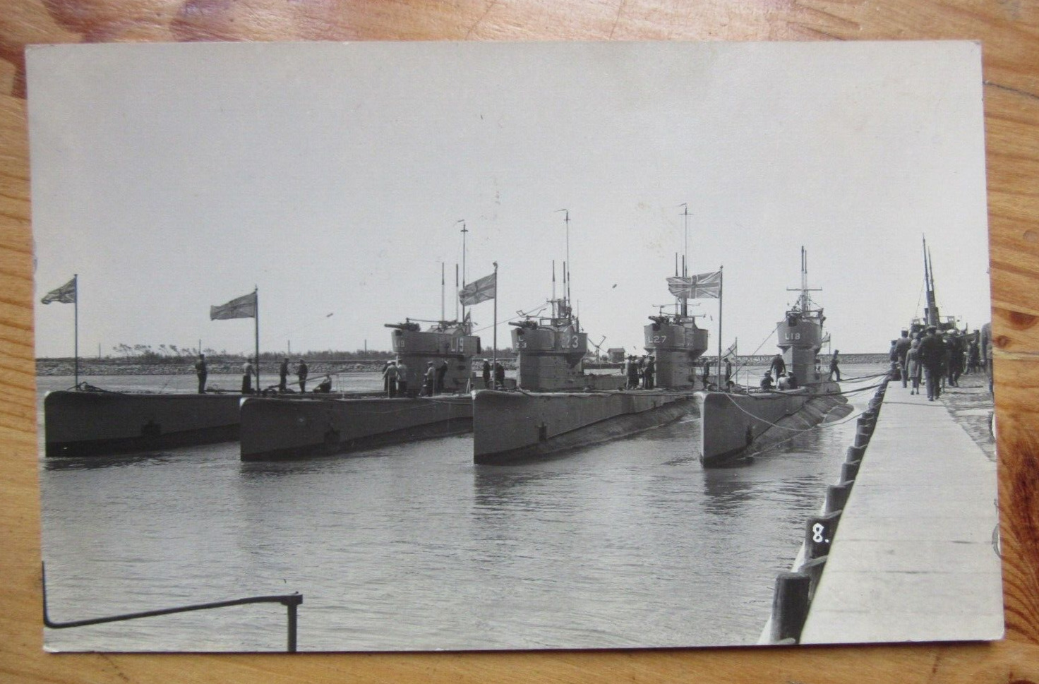 y1933 English Submarine in Latvia / Liepaja real Photo