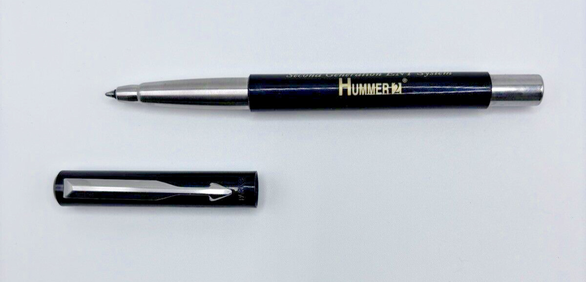 Parker Vector HUMMER 2 Rollerball Pen USA Vintage, Black & Silver