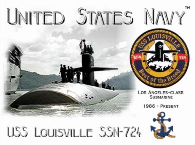 USS LOUISVILLE SSN-724 MARINE   -  Postcard