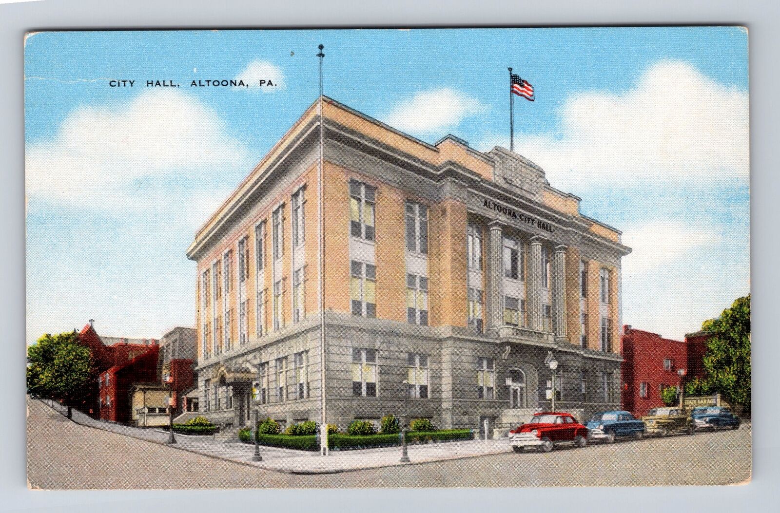 Altoona PA-Pennsylvania, City Hall, Antique, Vintage Souvenir Postcard