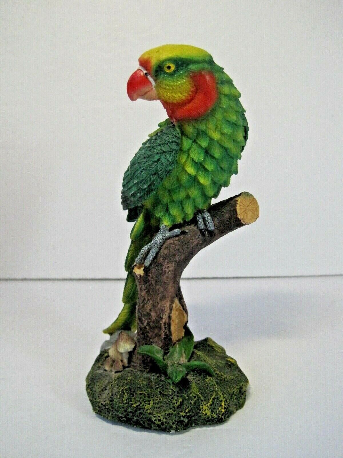 Colorful Cockatoo Sitting On The Tree Resin Figurine 6\