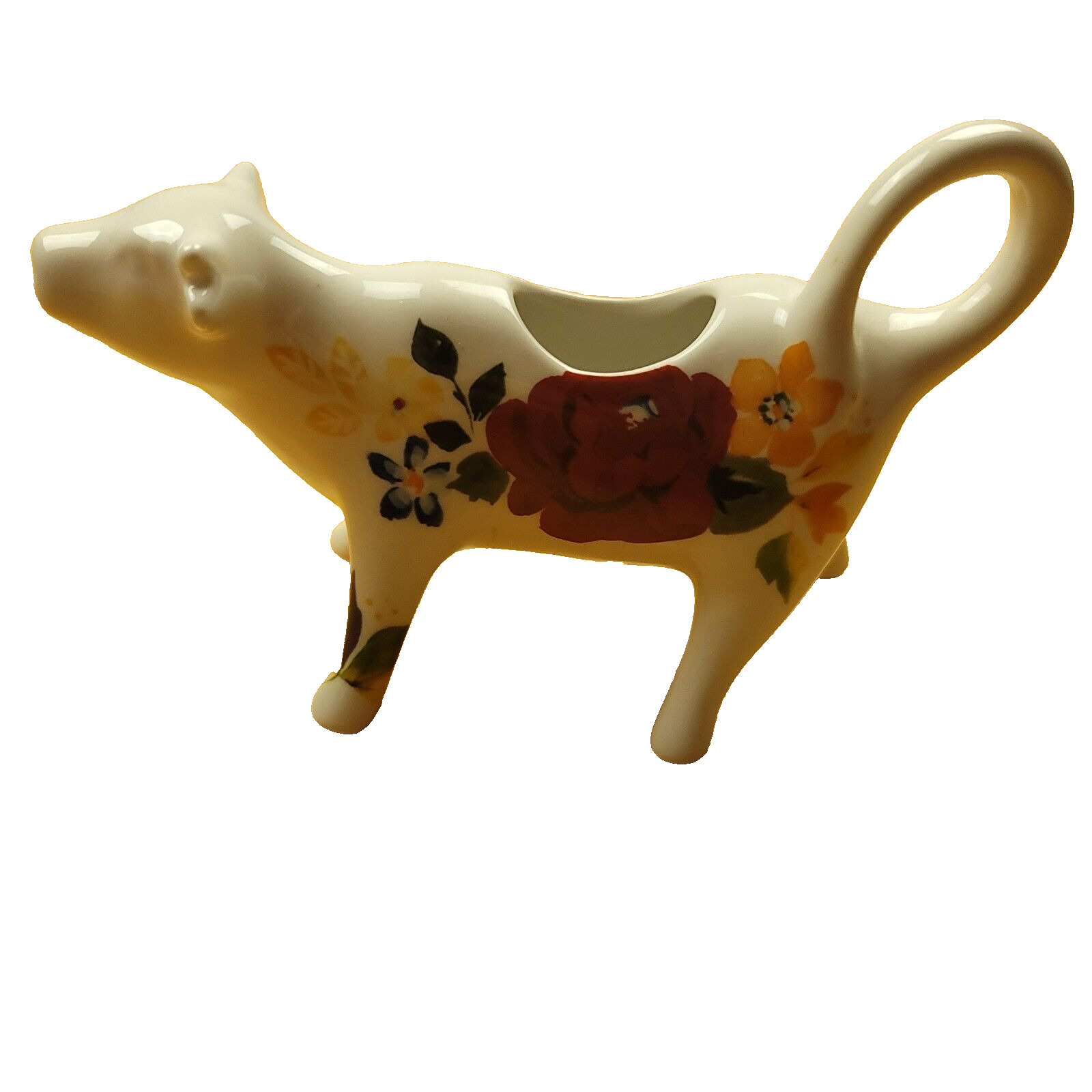 The Pioneer Woman Timeless Floral Autumn Fall Flower Stoneware Cow Creamer