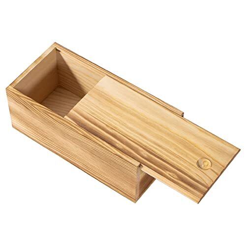 Useekoo Vintage Wood Box with Slide Lid, 7.8\'\' x 3.9\'\' x 3.1\'\' C-Vintage