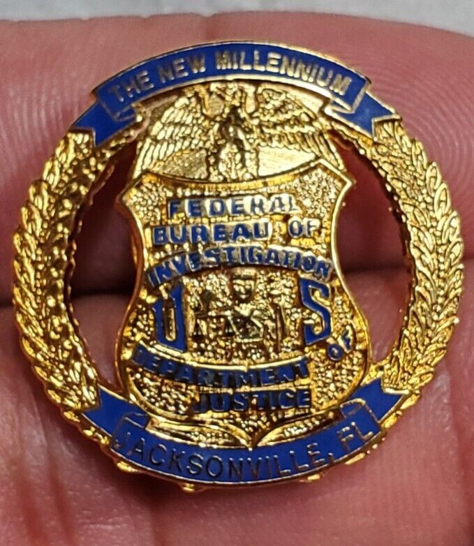 Obsolete FBI Jacksonville Field Office Florida DOJ Millennium Pin