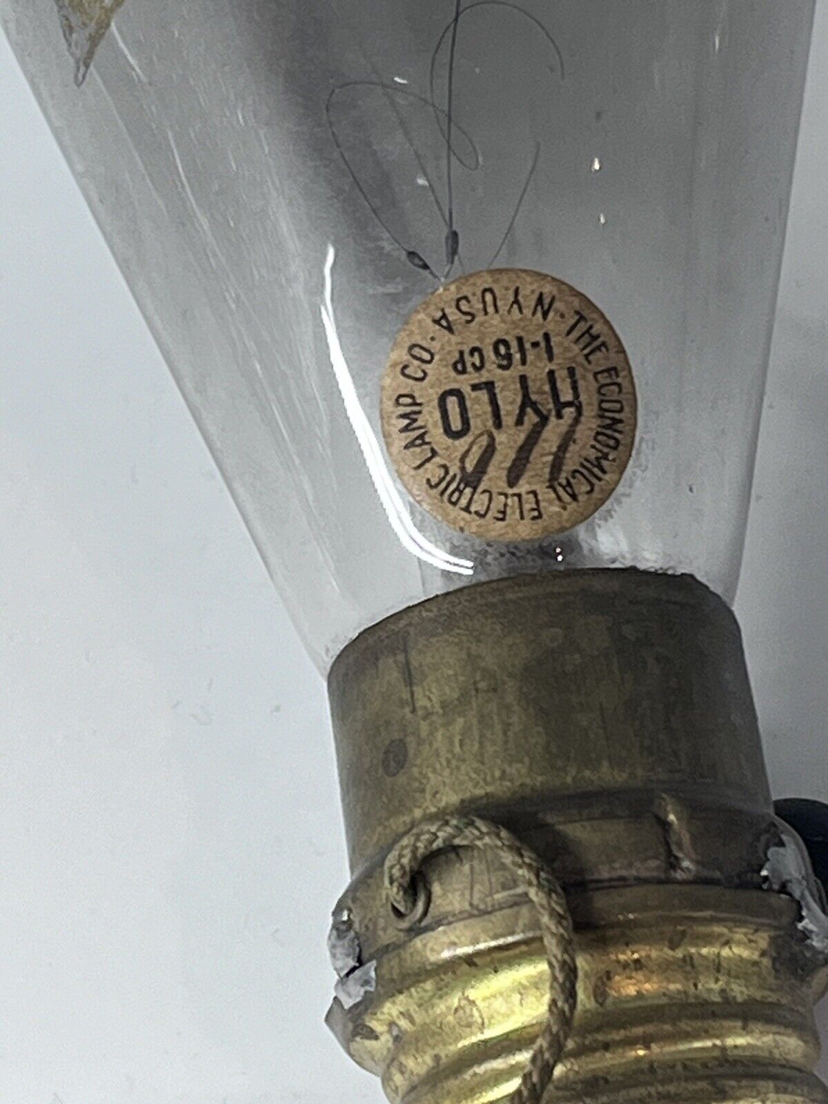 1890s Edison Era Antique Nipple Tip Lamp National Hy Lo Westinghouse    Rare