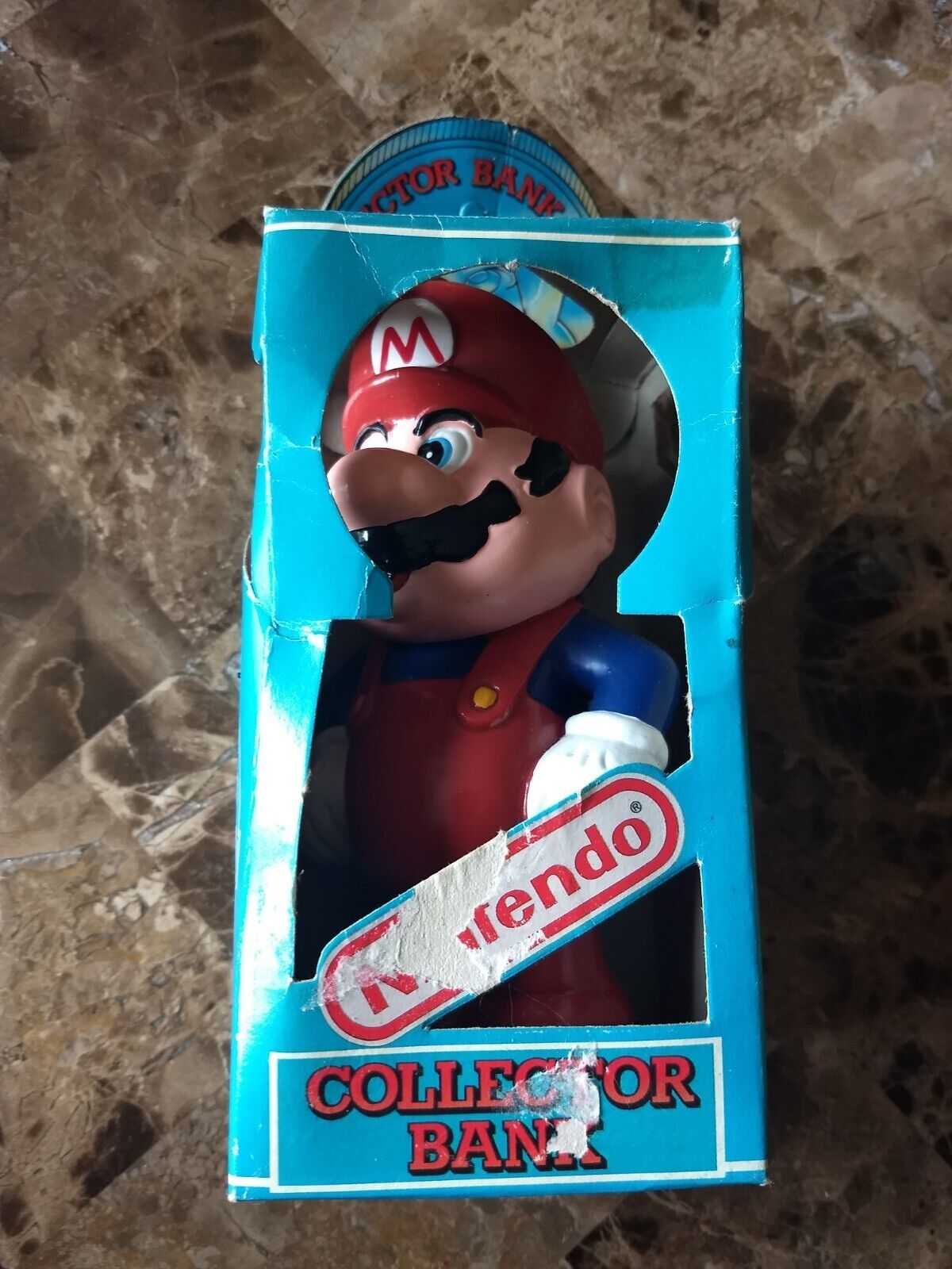 Nintendo Mario Piggy bank w/ the box vintage and authentic extremely rare