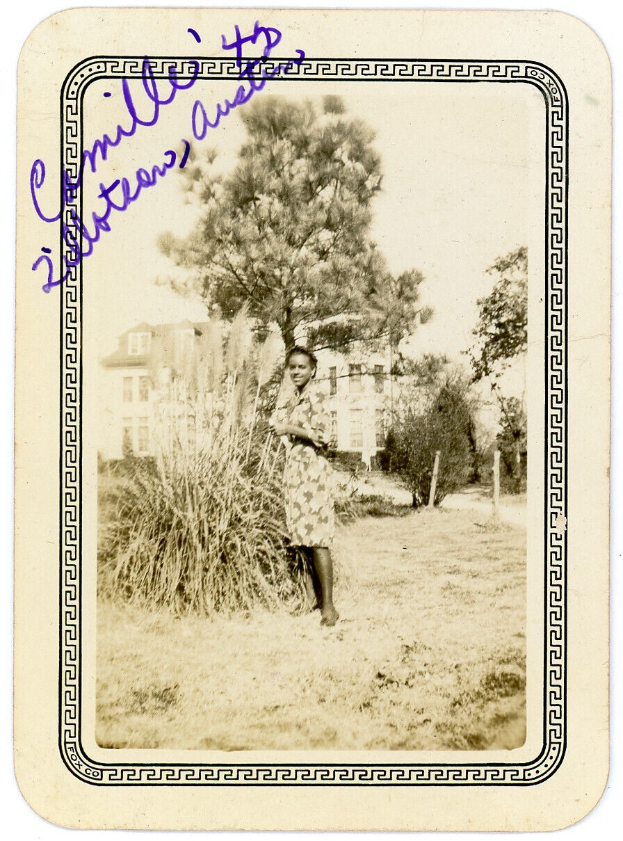 Woman Huston Tillotson University Austin Texas Vintage Photo African American 48