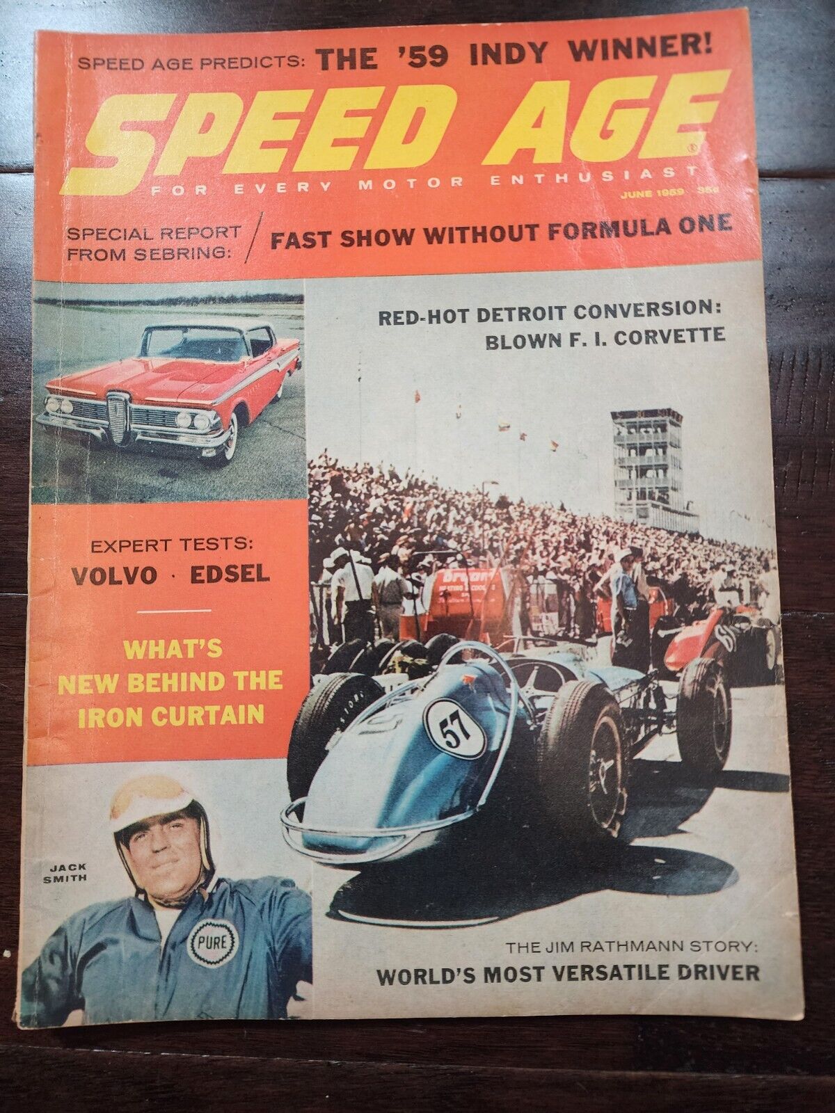 Speed Age Magazine June 1959 Speed Age Predicts: The \'59 Indy Winner