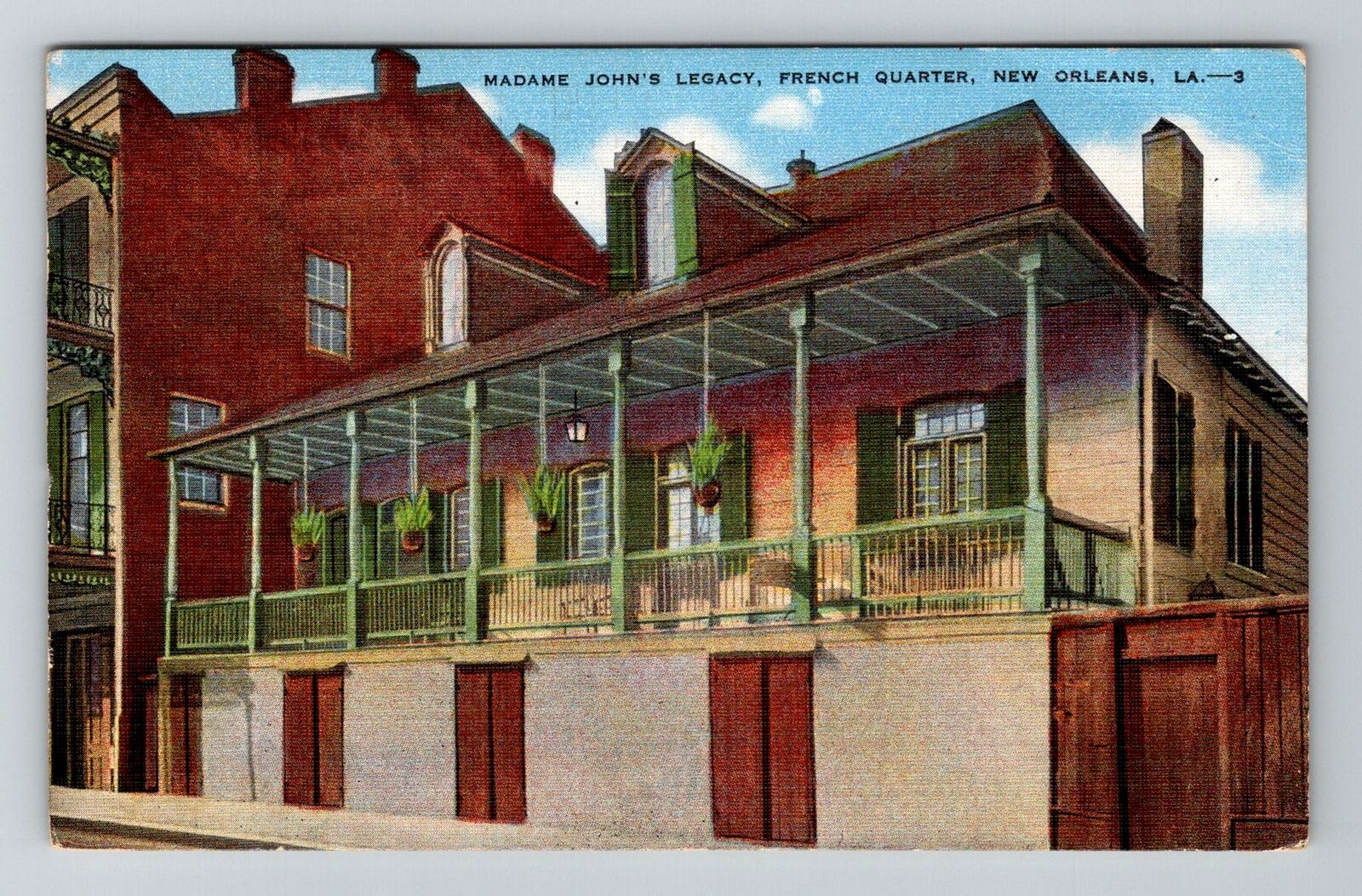New Orleans LA-Louisiana, Madame John\'s Legacy Vintage c1950 Souvenir Postcard