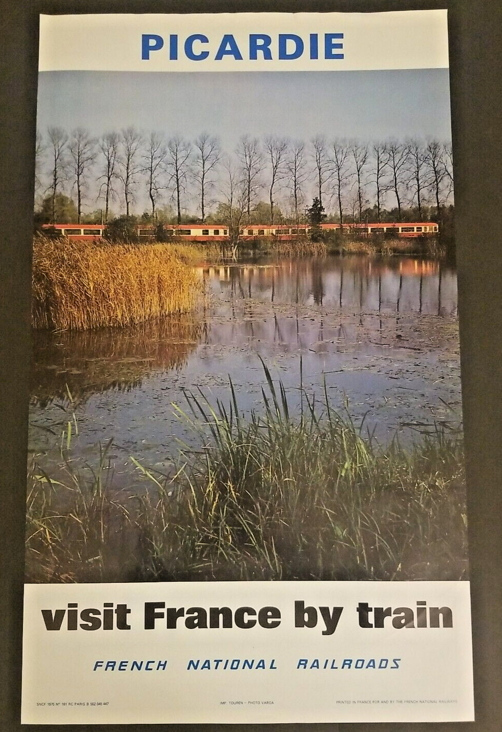 Vintage French Train SNCF Railway PACARDIE Travel 1975 Original Poster 