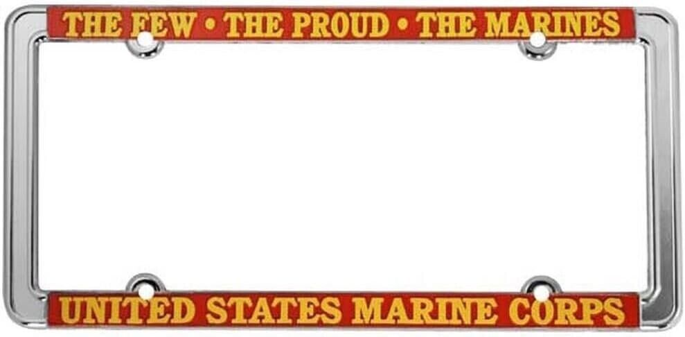The Few, The Proud, The Marines Chrome License Plate Frame