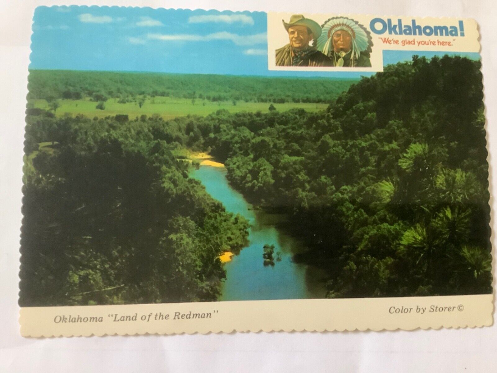 Oklahoma “Land of the Redman” Postcard