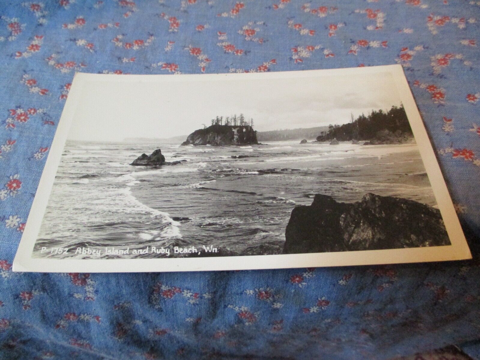 ksm. Old Postcard RPPC  Abbey Island and Ruby Beach Wn  Washington