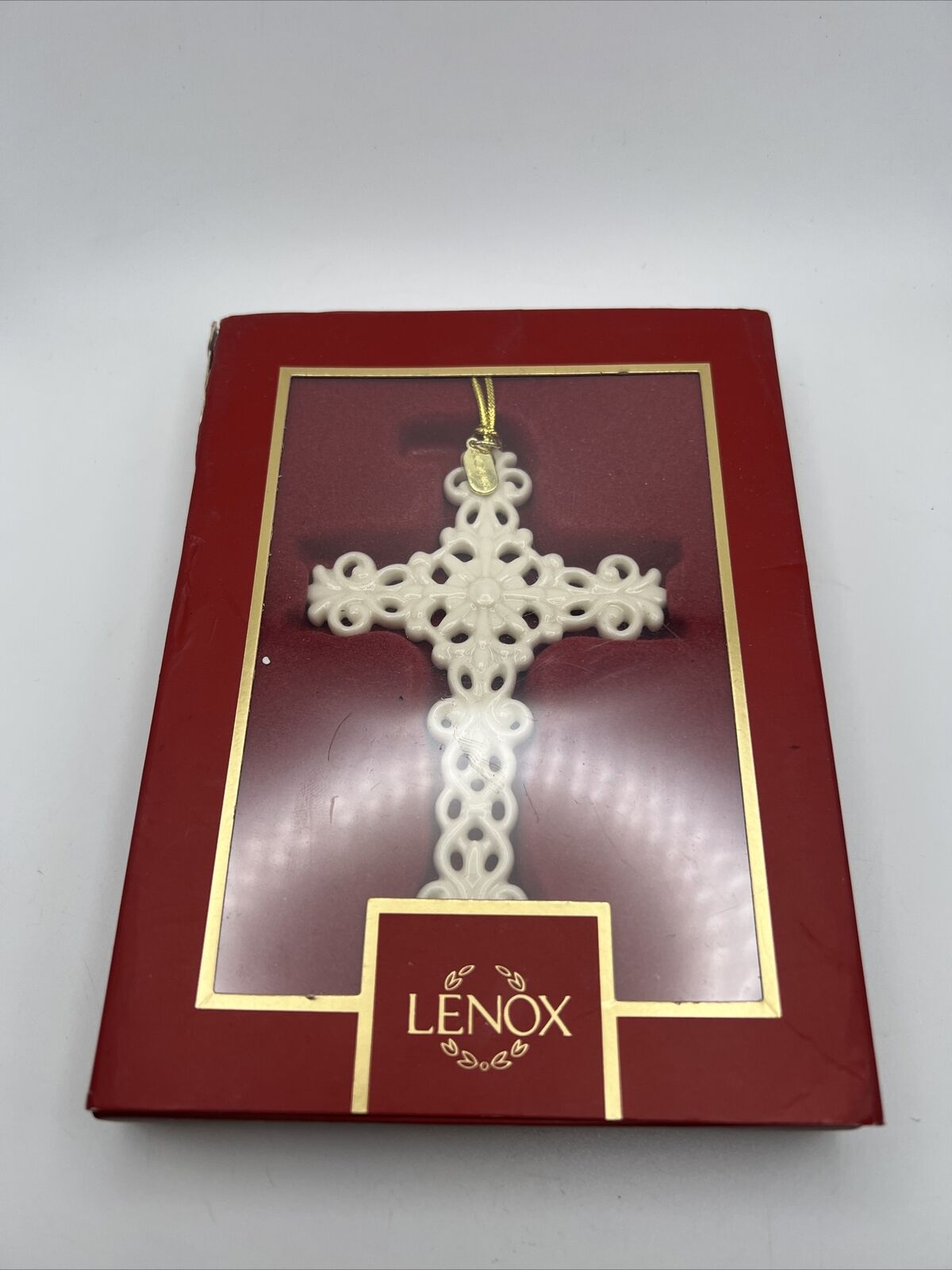 LENOX 2023 Snow Fantasies Cross Ornament 4.5in 894442