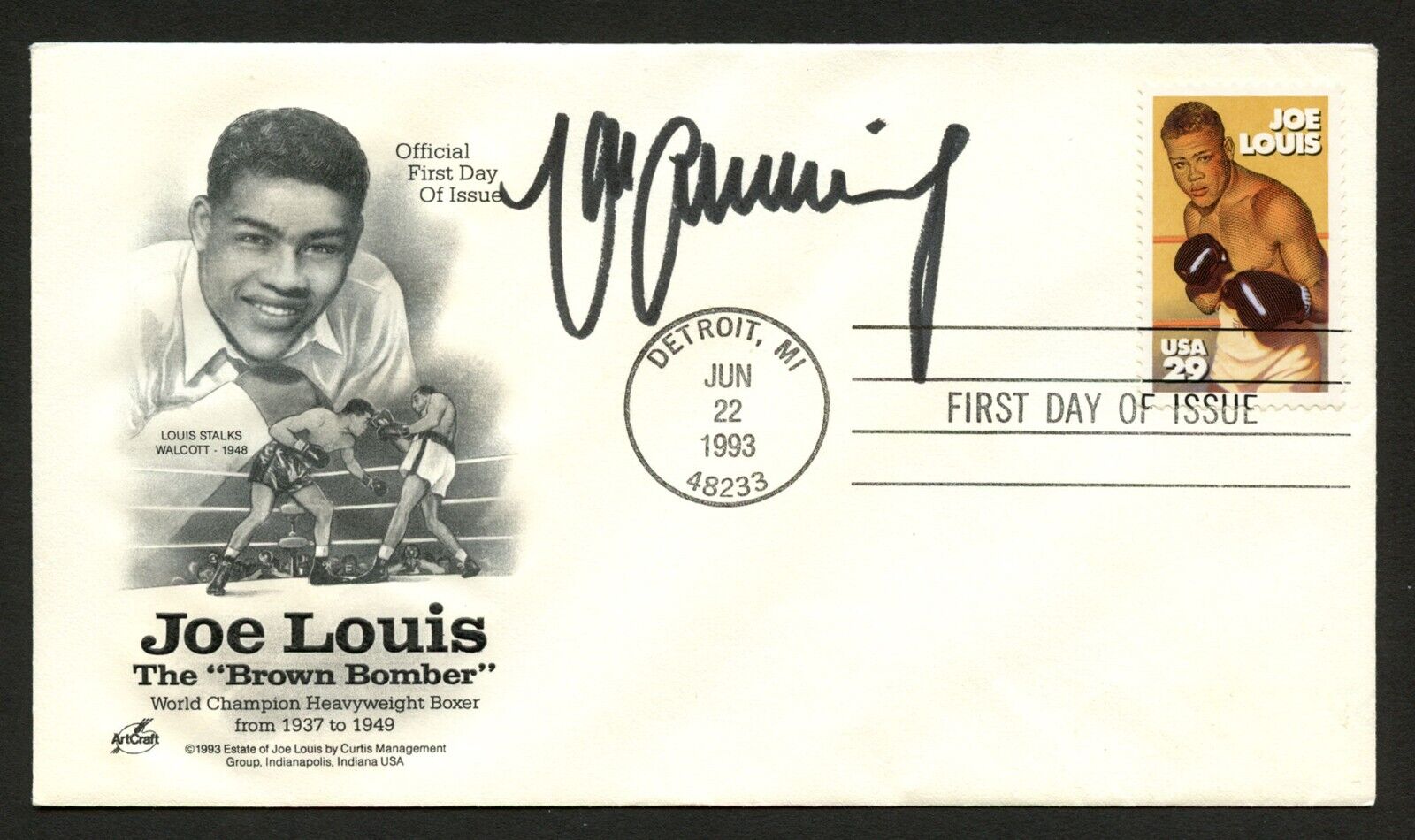 Max Schmeling d2005 signed autograph FDC German Boxer Heavyweight Champion BAS