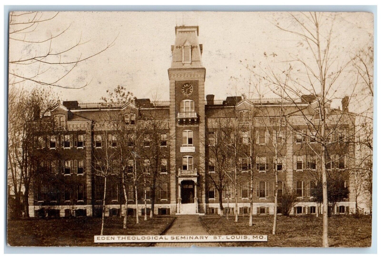 1910 Eden Theological Seminary St. Louis Missouri MO RPPC Photo Postcard