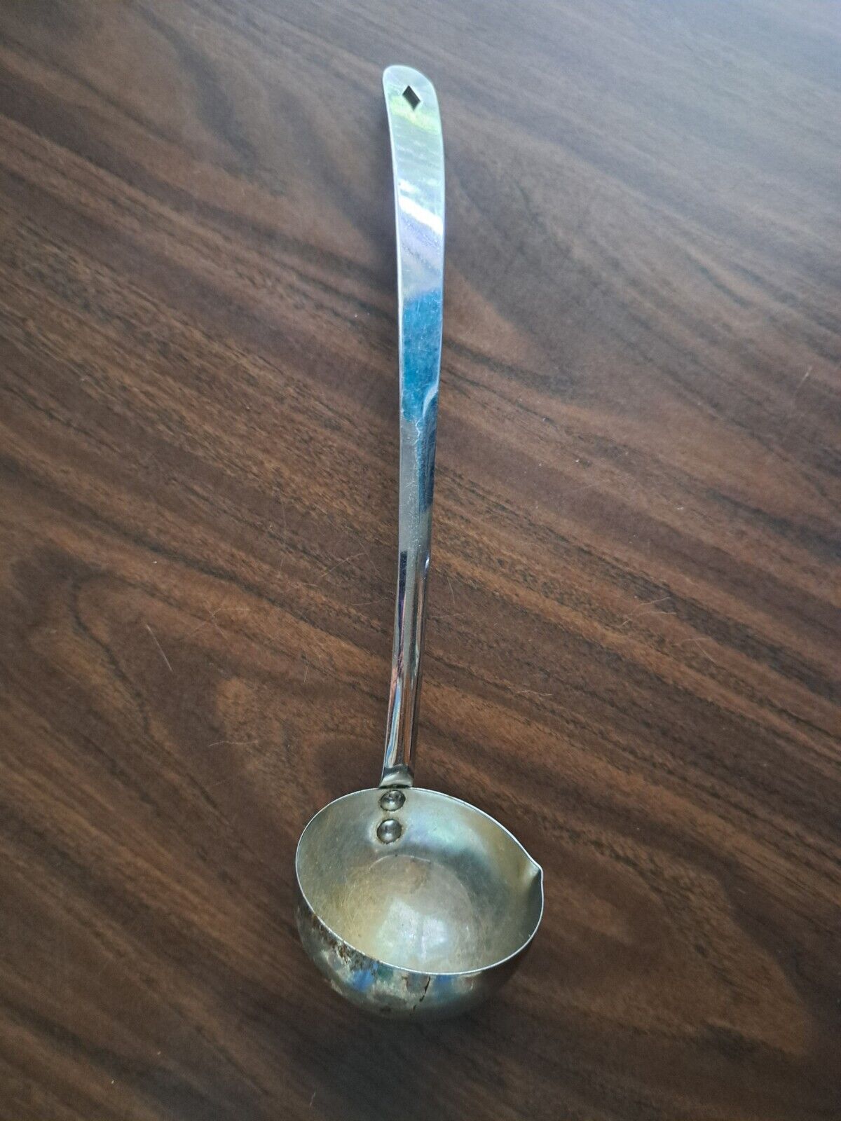 Vintage Irvin Ware Chrome Soup Ladle Dipper Spoon with Pour Spout Hanger Kitchen