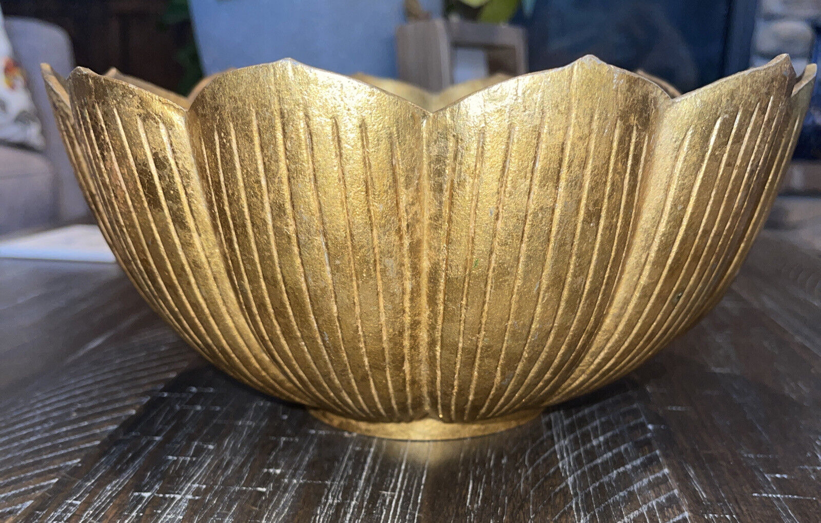Gilded Lotus Bowl