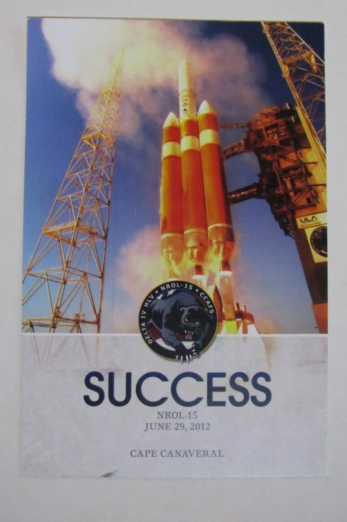 DELTA IV NROL-15 ULA SUCCESS MISSION GRAPHIC POSTCARD FULL COLOR 6\
